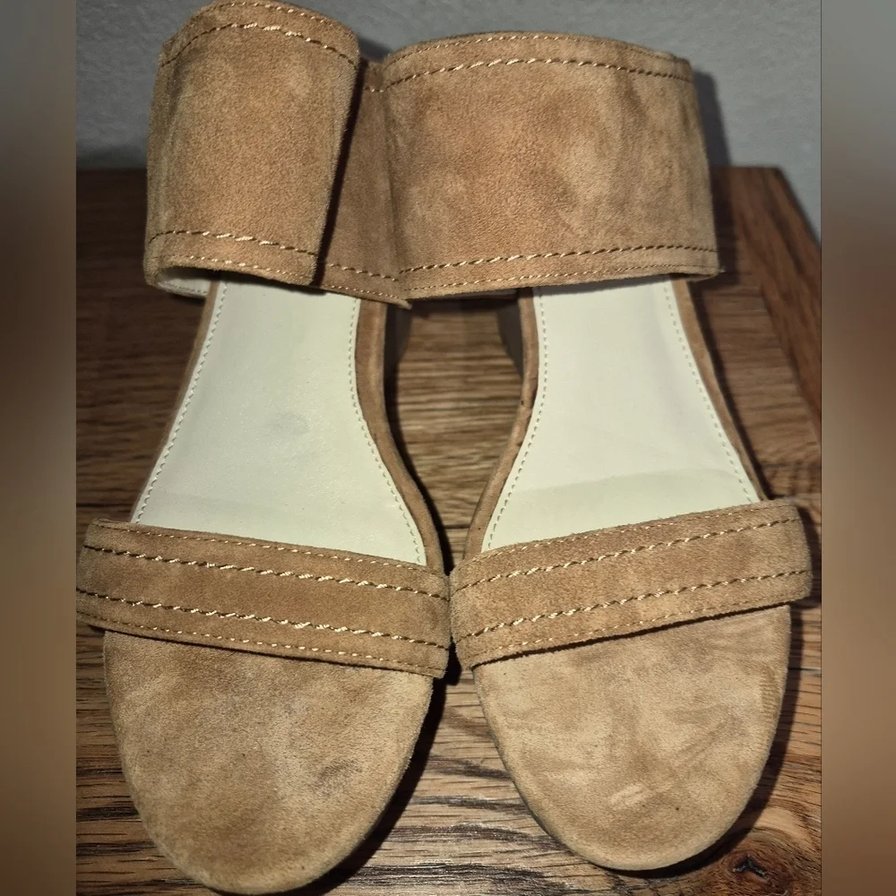 Marc Fisher Cork Wedge Slide, Tan/Neutral